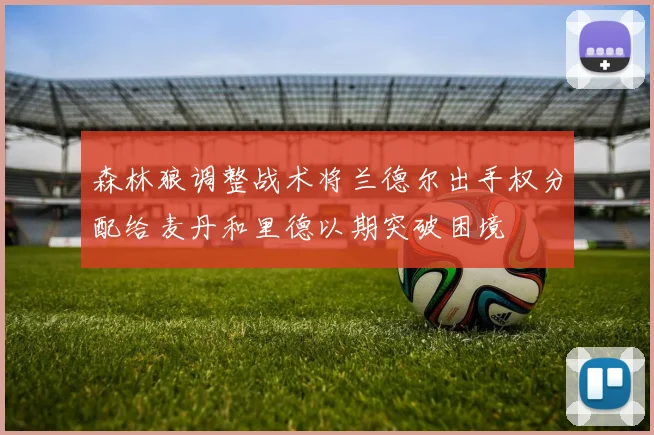 森林狼调整战术将兰德尔出手权分配给麦丹和里德以期突破困境